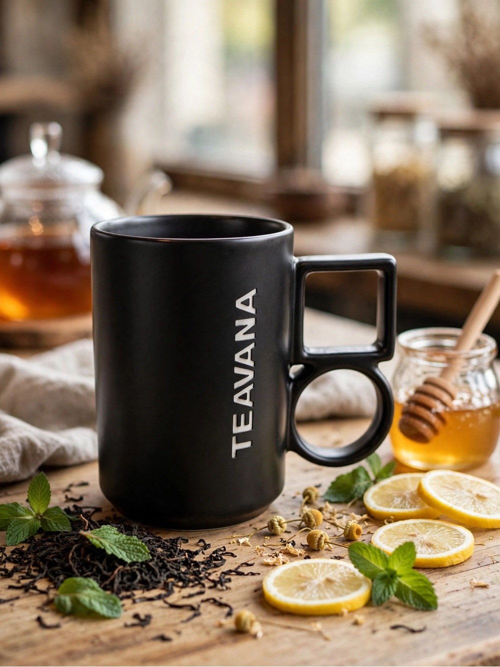 Starbucks Teavana Mug with Geometric Handle